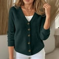thumbnail image 2 of Daznico Winter Cardigan Button Down Sweater Casual Comfortable Commute Solid Color Top,Sweaters for Women,XXL, 2 of 5
