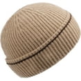 thumbnail image 3 of YooGuoGuo Trawler Beanie Watch Hat Roll-up Edge Skullcap Warm Knitted Ribbed Cuffed Skull Hat Cap Unisex Outdoor Plain Knit Hats, 3 of 6