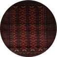 thumbnail image 1 of Ahgly Company Tapis Rond Traditionnel Gris Minuit Lavable en Machine, 4 Pieds Rond, 1 of 7