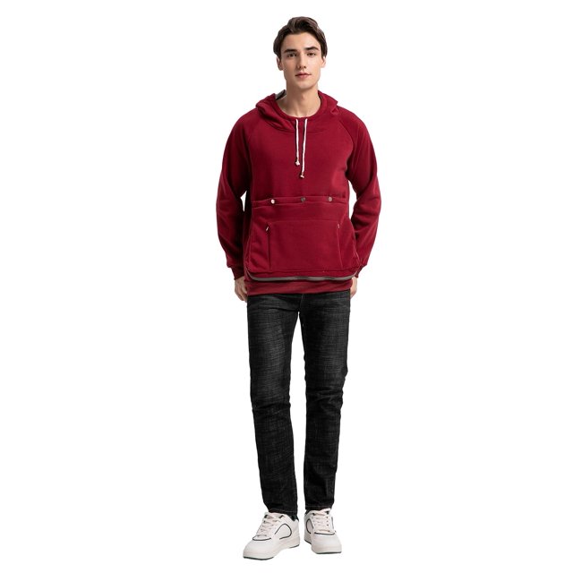 Sudadera con bolsillo para transportar mascotas JMOREDEEP unisex, para gato, con bolsillo frontal