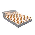 thumbnail image 2 of Hot Dog Fitted Sheet & Pillow Sham Set, Cheerful Characterized Food with Eyes and Smiling Frankfurter, Decorative Printed 6 Piece Bedding Decor Set, Queen, Apricot Vermilion, by Ambesonne, 2 of 3