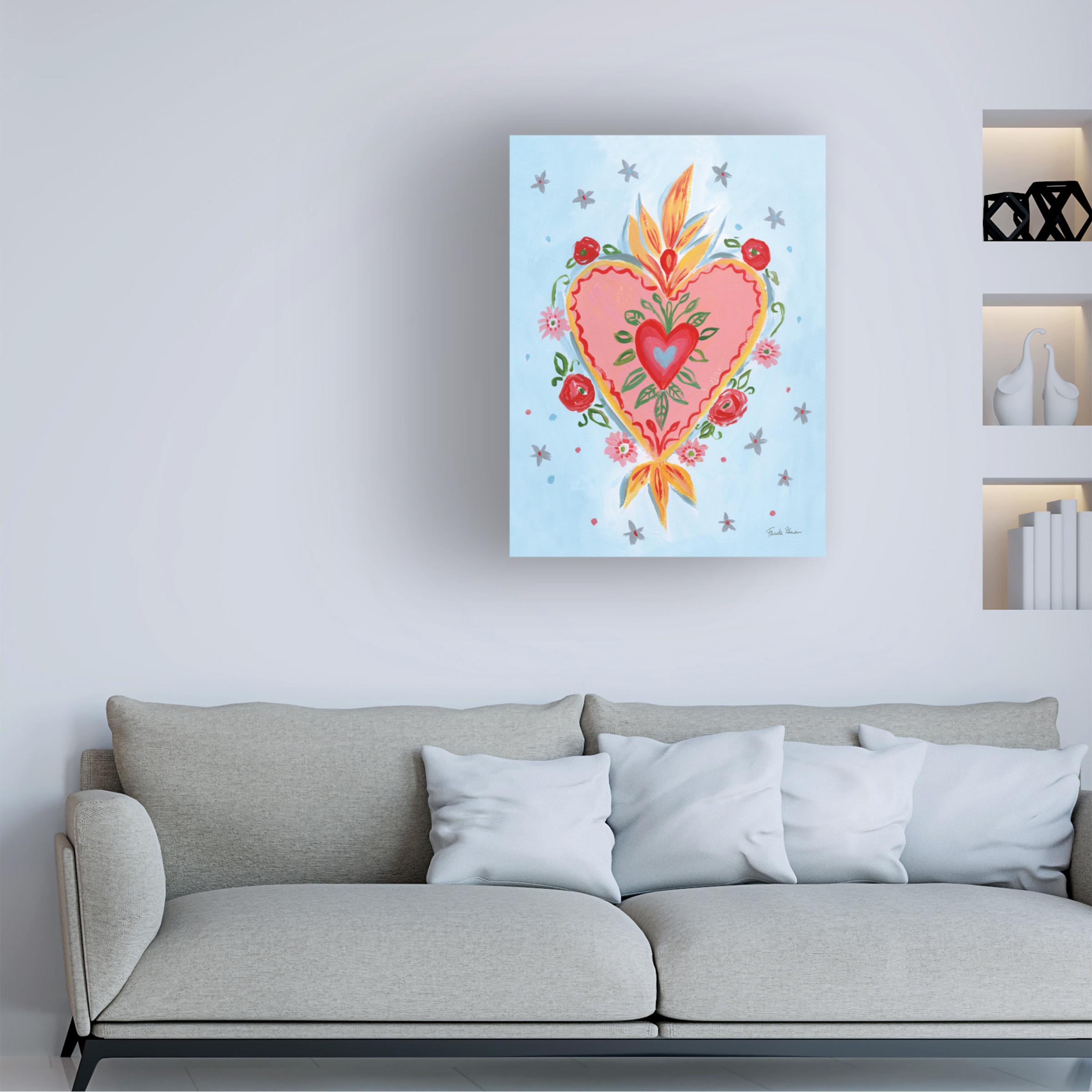 Trademark Fine Art 'Frida's Heart III' Canvas Art by Farida Zaman