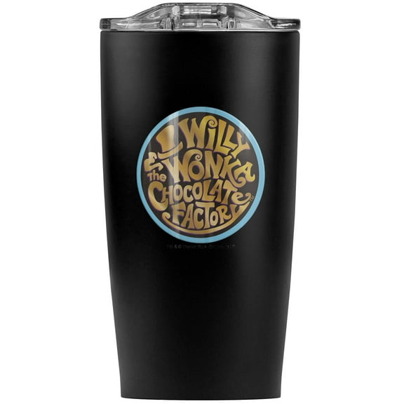 Willy Wonka And The Chocolate Factory Logo Stainless Steel 20 oz Travel Tumbler, Vacuum Insulated & Double Wall with Leakproof Sliding Lid | Great for Coffee/Hot Drinks and Cold Beverages