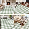 thumbnail image 6 of Sage Green Plaid Area&nbsp;Rug 6x9ft Sage Green Gradient Non-Slip&nbsp;Washable Square&nbsp;Rugs Soft Felt Indoor Floor Mat for Bedroom Kitchen Living Room Bathroom, 6 of 9