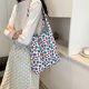 thumbnail image 3 of Bolsa de mano casual floral bolsa de compras ligera bolsa de comestibles bolsa de playa de fin de semana, 3 of 9