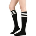 thumbnail image 1 of Zando Women's Knee High Socks Athletic Thin Stripes Tube Socks High Stockings Outdoor Sport Socks, 1 of 3