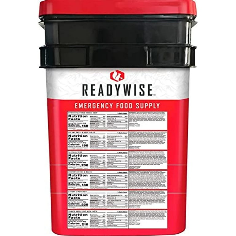 ReadyWise 124 Serving Ultimate Preparedness Pack 25 Year Shelf Life Freeze Dried Survival Food Disaster Kit Camping Food Prepper Supplies