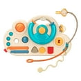 thumbnail image 2 of Toddler Steering Wheel Activity Toy with Suction Cup, Sensory Busy Board with Gears & Buttons for Stroller, Crib & Travel, Ages 6+ Months Blue, 2 of 6
