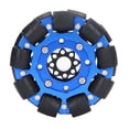thumbnail image 3 of Roue Omnidirectionnelle, Roue Mécanique Omnidirectionnelle de 4 Po Composants Intelligents pour Voiture Robot, Moyeux en Alliage d'Aluminium Roues à Roulement Kit d'Accessoires pour Voiture Robot Intelligent, Bricolage, 3 of 8
