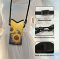 thumbnail image 5 of SEANATIVE Mini Crossbody Cellphone Purse Bag with Shoulder Strap Neoprene Water-Resistant Small Shoulder Bag Portable Phone Sleeve Case for Women Men, 8 x 4 inch, Sunflower Bird Yellow, 5 of 7