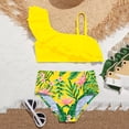 thumbnail image 5 of Yindaity Girls Swimsuit 2 Piece Girls Swimsuits Bikini Set,Two Piece Swimsuit Cross Bathing Suit Girls' Swimwear(Yellow,8-9 Years), 5 of 7