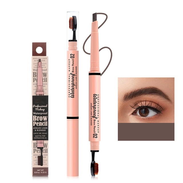 Eyebrow Pencil Double Ended Eyebrow Pencil With Replacement Tip No Need To Sharpen And Not Easy To Fade Eyebrow Pencil Double Ended, Eyebrow Pencil for Women