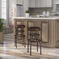 thumbnail image 3 of Furniture of America Casta Rustic Faux Leather Nailhead Bar Stool in Bronze, 3 of 7