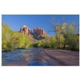 thumbnail image 1 of Great BIG Canvas | "Arizona, Sedona, Red Rock Crossing, Oak Creek with Cathedral Rock" Art Print - 30x20, 1 of 4