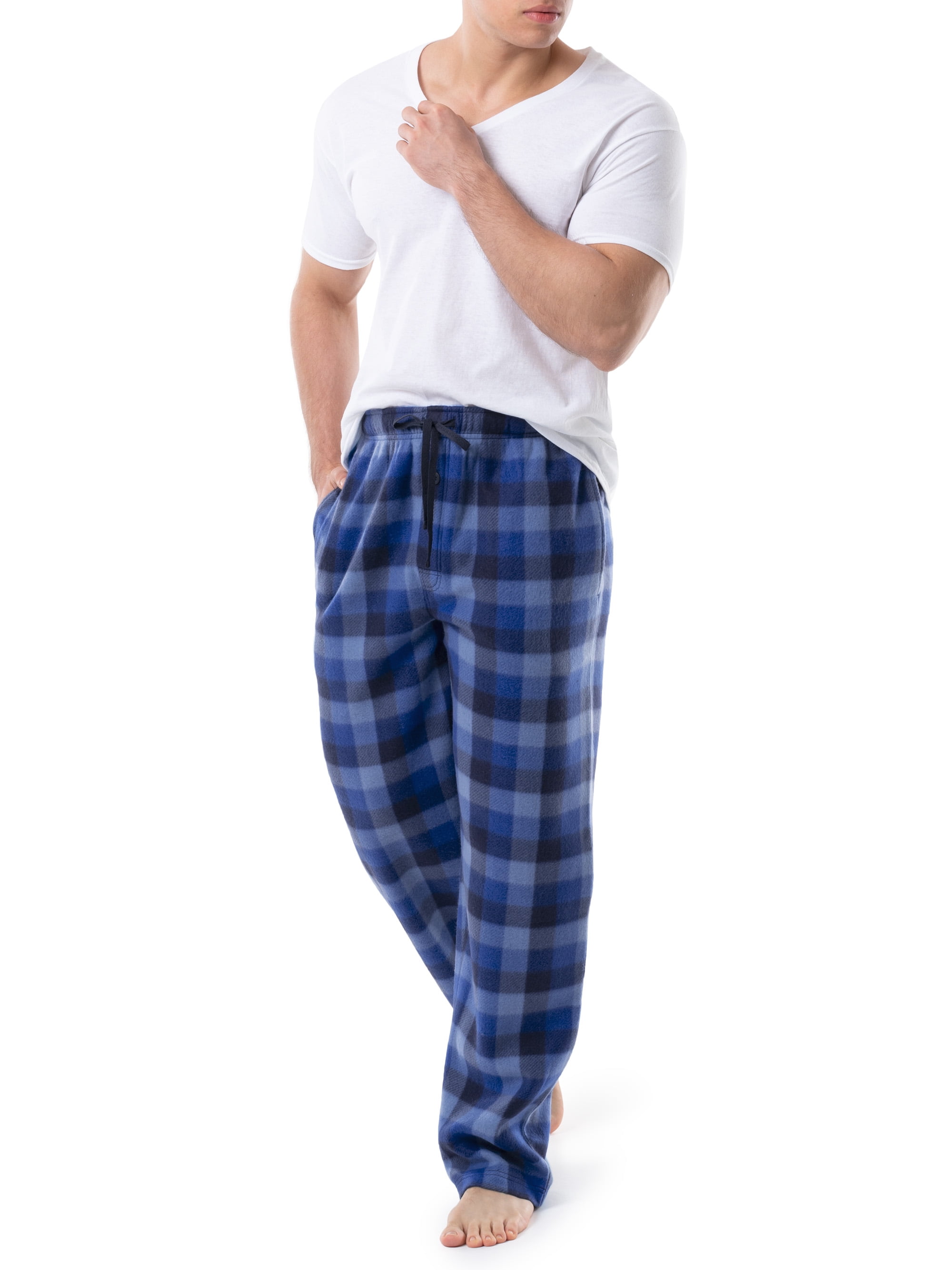 Fruit of the Loom Men's Plaid Fleece Pajama Pant 2-Pack, Sizes S-5XL