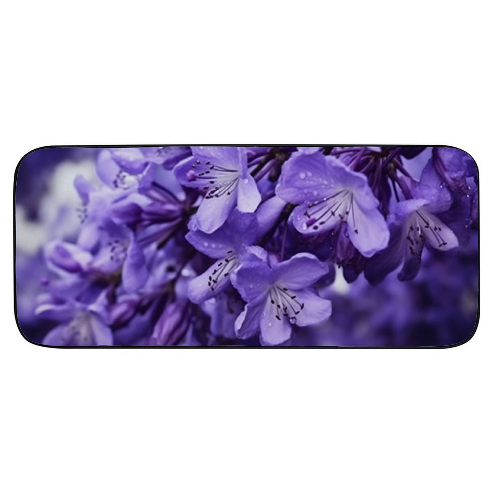 Qinduosi Decorative Door Mat, Door Mat with Non-Slip Rubber Backing, Easy Cleaning, Traps Dirt, for Entry, Patio, Garage- Jacaranda Brisbane Queensland Flower Violet Spring 19.68*47.24 in