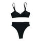 thumbnail image 1 of Conjunto de bikini sexy para mujer, traje de baño de corte alto, traje de baño femenino, traje de baño de viaje negro 1, 1 of 9