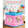 thumbnail image 3 of Casa hinchable QPAU 3 en 1 para niños pequeños de 1 a 3 años con piscina de bolas y trampolín, 3 of 7