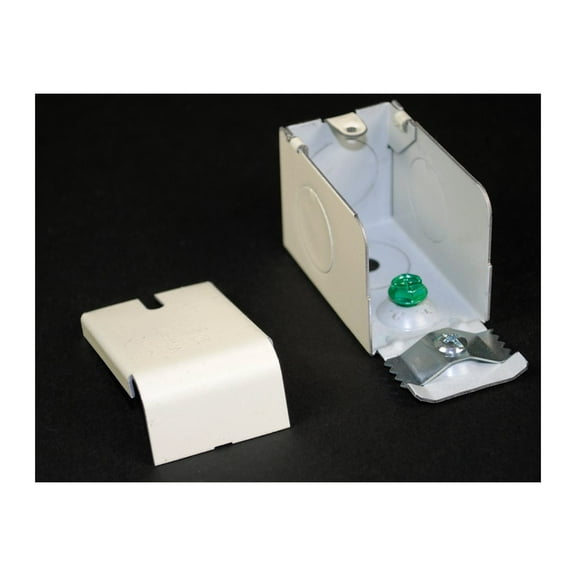 Plugmold Entrance End,White,Stainless Steel,Ends S2010A2