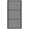 thumbnail image 3 of vidaXL Interior Door 40.4"x79.3" Black ESG Glass and Aluminum, 3 of 7
