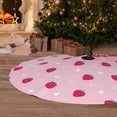 thumbnail image 6 of Yiaed Strawberry And Heart Print Christmas Tree Skirt , Tree SkirtsTree Mat for Christmas Winter Holiday Indoor Decorations-48", 6 of 7