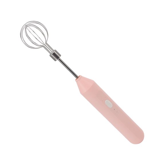 Batteur Électrique, Tête de Mélange Ronde Portable en ABS et Acier Inoxydable, Fouetteur à Lait Électrique à Main avec Baguette, Batteur à Oeufs Sans Fil à 3 Vitesses, Mélangeur pour Milkshake pour Mélanger Café Lait Oeuf