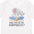 thumbnail image 4 of Inktastic Will You Be My Godparents? Cute Elephants Moon and Stars Boys or Girls Long Sleeve Toddler T-Shirt, 4 of 5