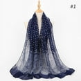 thumbnail image 2 of Lroveb Scarf for Women Fashion Jacquard Cotton Parisian Stripe Shawl Soft Beach Towel Scarf Scarves, 2 of 2