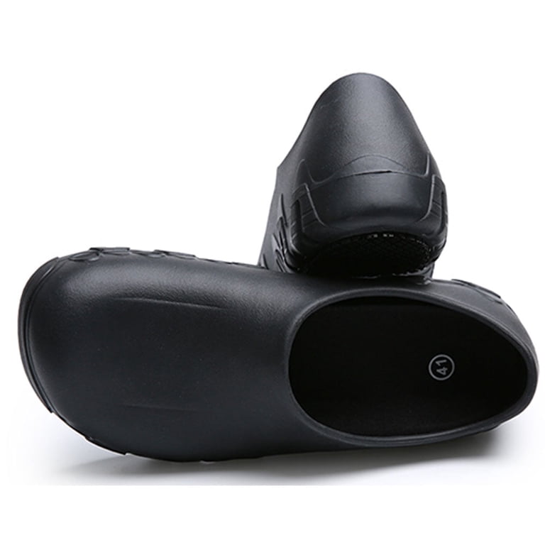 Hisea - - HISEA Non Slip Shoes for Men Work Shoes Lightweight Food Service Shoes Comfortable Chef Shoes Water Resistant Black Size 7
