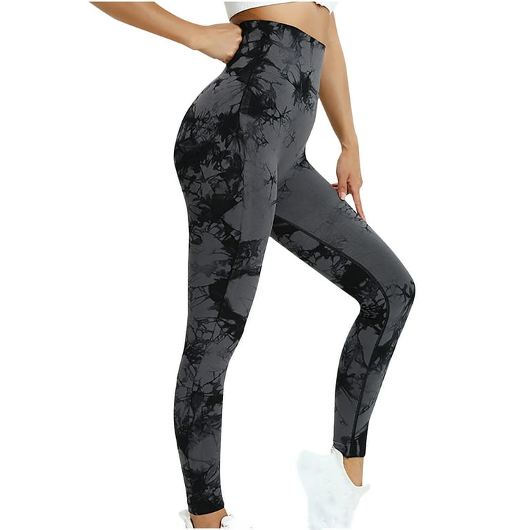 Ieumaz Tie Dye Butt Lifting Leggings for Women Scrunch Butt Leggings  Seamless Workout Leggings Booty Gym Yoga Pants, #1 Black Grey, S: Buy  Online at Best Price in UAE 