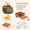 thumbnail image 3 of Asiento de coche para perros FUNNY FUZZY de piel impermeable 3 en 1 de hasta 16 kg, 3 of 5