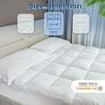 thumbnail image 4 of MOONORAH Queen Mattress Topper, Extra Thick Mattress Pad Cover for Back Pain with 8-21" Deep Pocket, White, 4 of 8