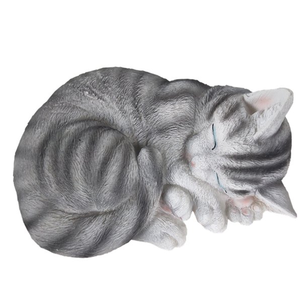 sleeping cat outdoor statue