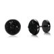 thumbnail image 1 of 1pair Simple Trendy Black Sparkle Rhinestone Stud Earrings For Men, 1 of 4