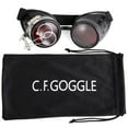 thumbnail image 3 of SAYFUT Steampunk Victorian Style Goggles/ Rave Glasses with Pocket Watch Gear Design Mad Scientist Costume Accessory Cosplay Goggles with Colored Lenses & Ocular Loupe, One-Size, 3 of 5