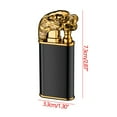 thumbnail image 3 of RYRDWP Double Fire Straight To Open Flame Conversion Metal Lighter Unique Shape Lighter Metal, 3 of 4