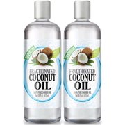 Fractionated Coconut Oil 16oz - 100% Pure, Premium Therapeutic Grade - Best Base or Carrier Oil for Aromatherapy, Essential Oil, and Massage - Large 16 Ounce Size - Pack of 2