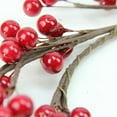 thumbnail image 3 of Northlight 7" Shiny Berries Artificial Christmas Candle Holder Ring - Red/Brown, 3 of 4