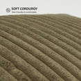 thumbnail image 5 of Topfinel Spring/Summer Wide Side Pillowcase with Stripe Splicing, Super Soft Corduroy Sofa Pillowcase Decorative Textured Pillow, Boho Sham Square Cushion Covers, OliveGreen, 16x16 inch, Set of 2, 5 of 10
