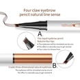 thumbnail image 3 of Q707 4 Tipped Precise Brow Pen – Long-Lasting Waterproof Eyebrow Pencil for Natural, Defined Brows – Easy to Use, Suitable for All Skill Levels (Light Coffee), 3 of 10