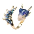 thumbnail image 1 of Anillo De Dragón De Topacio, Anillo Abierto De Dragón Gótico Ajustable, Anillo De Dedo Chapado En Oro De Latón Para Mujeres Y Hombres Advancent AP006763-01, 1 of 6