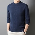 thumbnail image 5 of Men's Autumn/Winter Round Neck Warm Knitted Sweater-Pure Wool Sweater, 5 of 8