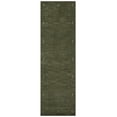 thumbnail image 2 of Rugsotic Carpets Hand Knotted Wool Area Rug 2'6''x10' Green Contemporary Runner Indoor Rug for Living Room, Bedroom Antimicrobial L00535, 2 of 5