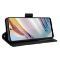 thumbnail image 5 of Case for Motorola MOTO G40 Fusion Cover Adjustable Detachable Card Holder Magnetic closure Leather Wallet Case - Black, 5 of 5