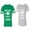 Men Green / Women Heather, variant on He She is My Lucky Charm Matching Couple Cotton Jerseys (Men Green / Women Black) (Men S / Women S)