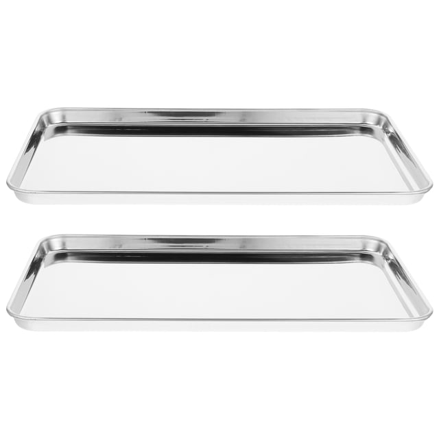 ColoMX Bandeja para hornear de acero inoxidable de 2 piezas con rack Práctico para hornear