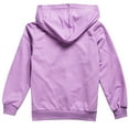 thumbnail image 6 of newwalpole Boys Girls Zipper Sweatshirt Youth Solid Classic Hoodies Soft Full Zip Hooded Sweatshirts for Teens Kids Unisex Purple for Size 3-4 Years, 6 of 8