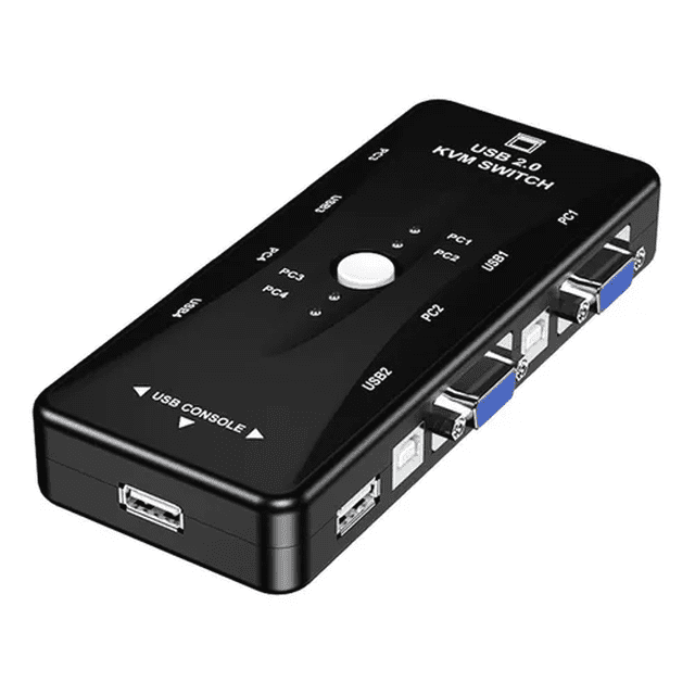 Conmutador Kvm 4 Puertos Con Conmutador De Teclado Y Ratón Malubero Malu1462