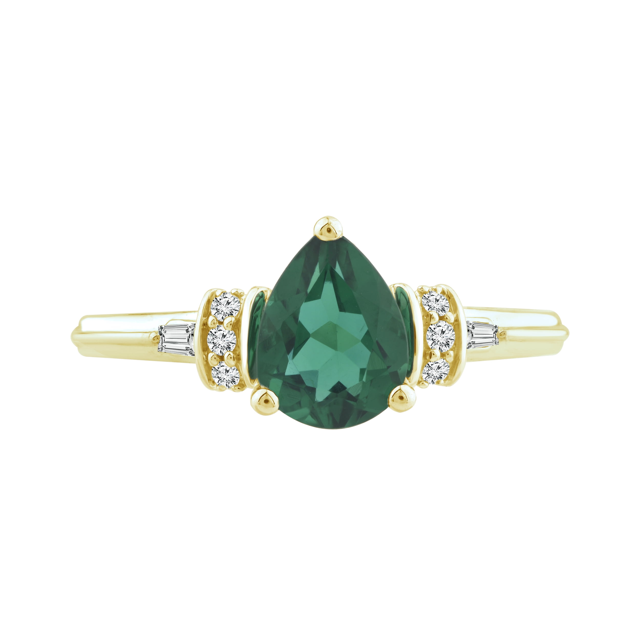 COLOR OF LOVE Solitaire Emerald Engagement Ring 1.47 ct Yellow Gold