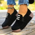 thumbnail image 4 of Taylonsss Women's Round Toe Lace-Up Wedge Heel Platforms Shoes with Soft Fabric and Cushioned Sole for Casual Wear Comfortable All-Day Walking Shoes, 4 of 7